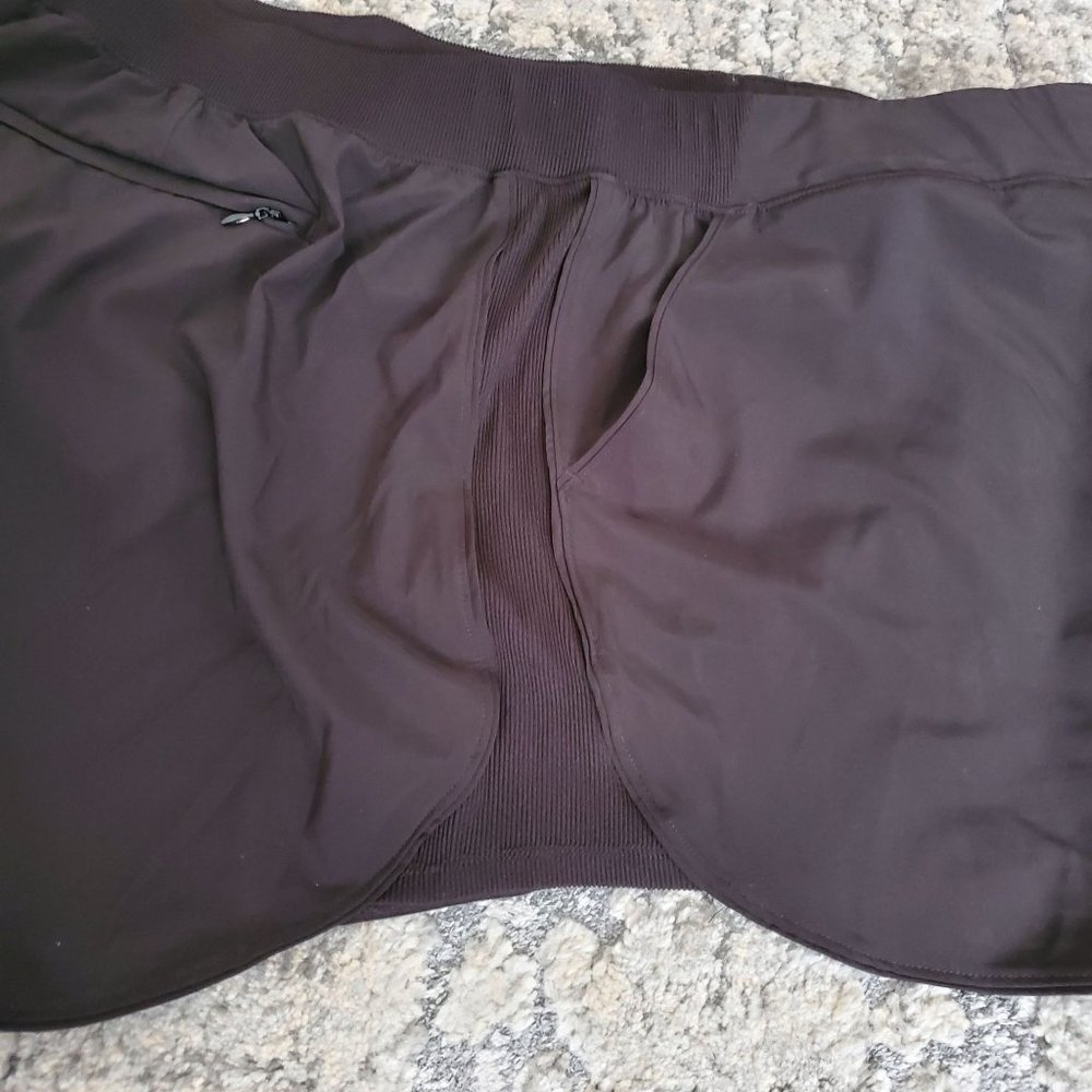 Member's Mark Women's Active Woven Rib Running Shorts Black Size XXL - Picture 8 of 12